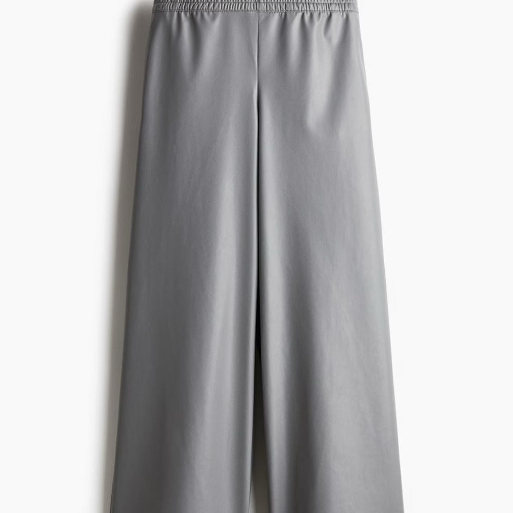 H&M Stylish Wide-Leg Coated Pants
